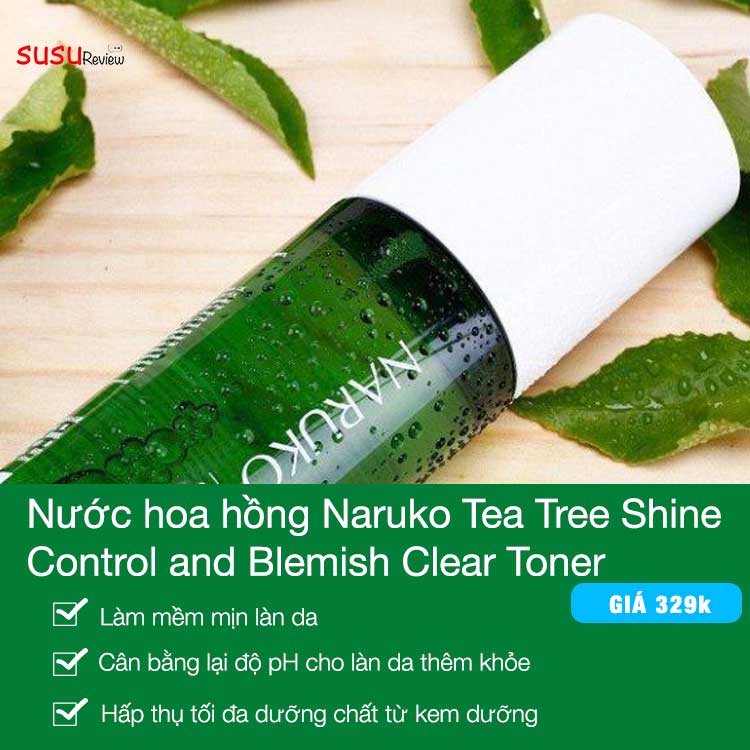 Toner cho da dầu mụn Naruko Tea Tree Shine Control and Blemish Clear Toner 